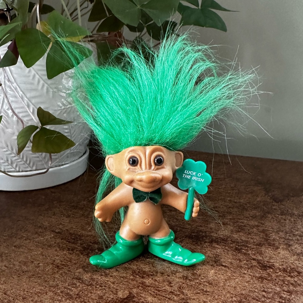 Luck O the Irish Vintage Troll Doll